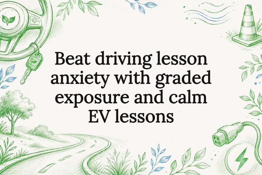 Beat driving lesson anxiety with graded exposure and calm EV lessons
